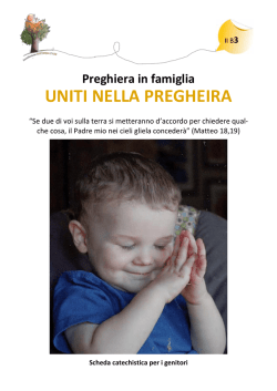 Preghiera in famiglia UNITI NELLA PREGHEIRA