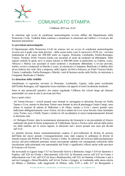 comunicato del 5.2.2015 delle ore 14.45