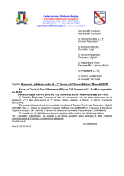 il testo completo - Comitato Regionale Campano