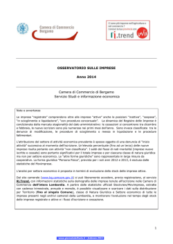 Osservatorio sulle Imprese 2014