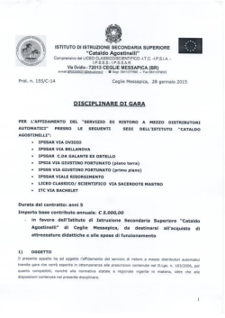 DISCIPLINARE DI GARA - IISS "Cataldo Agostinelli"