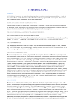 statuto - Associazione Nazionale Guardie Particolari Giurate