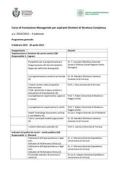 Programma - Universit&agrave; degli Studi di Ferrara