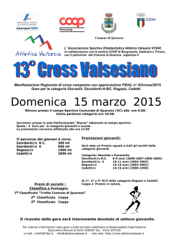 Quarona (VC) - Cross - Atletica Val Pellice