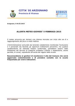 Informativa Comune Arzignano