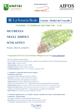 SICUREZZA NEGLI EDIFICI SCOLASTICI