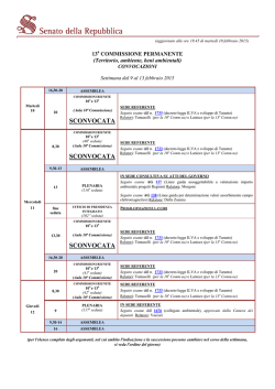 Convocazioni - Senato della Repubblica