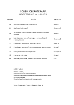 CORSO SCLEROTERAPIA