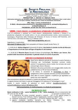 Newsletter 418 SFA (12 feb 2015)