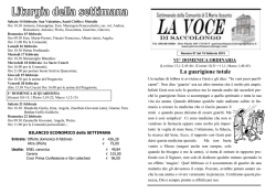 Bollettino settimanale della Parrocchia di Saccolongo