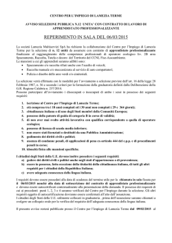avviso selezione 09-02-2015
