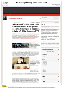 A lezione all`universit&agrave; e nella concessionaria auto