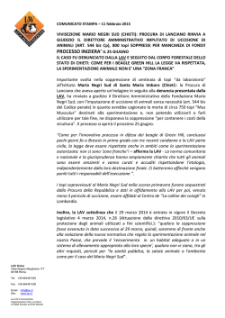 comunicato integrale