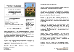 AVVISI PARROCCHIALI - Parrocchia Corno S.Vito