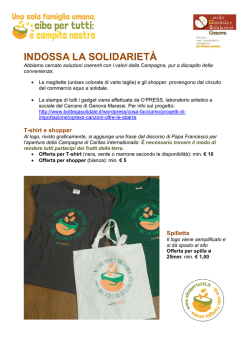 ecco i gadget della Campagna - Caritas Diocesana Di Genova