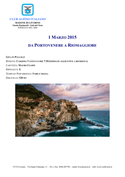 1 MARZO 2015 DA PORTOVENERE A RIOMAGGIORE