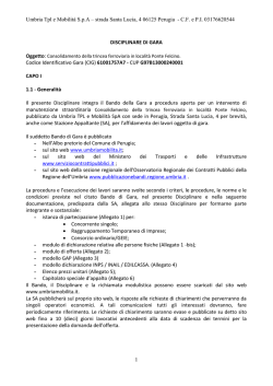 Disciplinare di gara