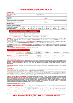 scheda_adesione_NORCIA15 - Arsenal Soccer School Italia