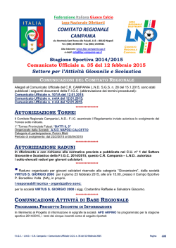 C.U. S.G.S. n. 35 del 12.02.2015