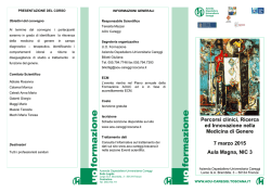 Programma - Azienda Ospedaliera Careggi