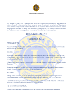 LIONS GOT TALENT Edizione 2015