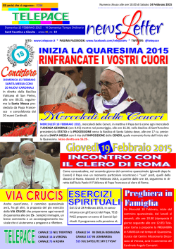 SANTA MESSA CON I 20 NUOVI CARDINALI In diretta