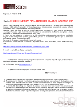fondo mutui… - SBC Consulting