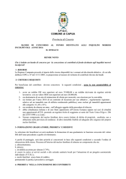 bando fondo inqulini incolpevoli