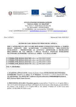 bando di gara mediante procedura aperta