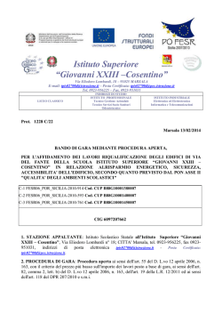 Bando - Istituto Superiore Giovanni XXIII