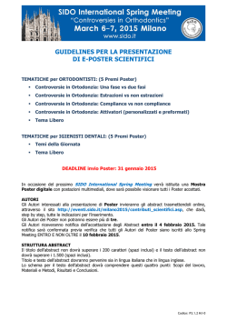 norme per la presentazione poster