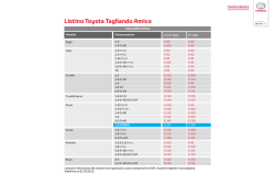 Tabella Prezzi Tagliando Amico - PDF