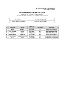 ENTE: COMUNE DI SCISCIANO CODICE: NZ04563