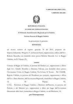 pdf La sentenza 94/2015 del Tar Reggio Calabria - Enti Locali