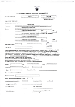 Modulo Iscrizione CAI ordinario