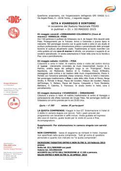 Raduno Nazionale Fidas Viareggio 01-03 maggio