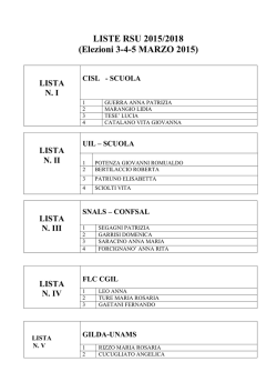 Liste candidati - istitutocomprensivovernole