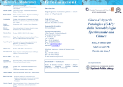 Gioco d`Azzardo Patologico (GAP): dalla Neurobiologia