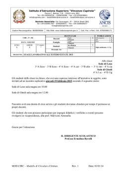 circ356-2014-2015 - Istituto di Istruzione Superiore &ldquo;V.Capirola&rdquo;