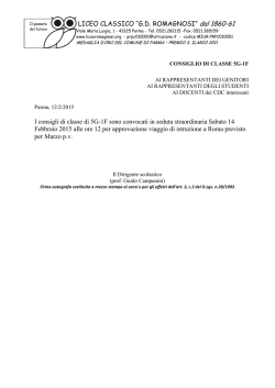 I consigli di classe di 5G-1F sono convocati in seduta straordinaria