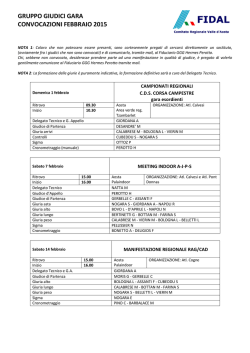 convocazioni GGG febbraio 2015