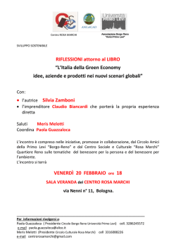RIFLESSIONI attorno al LIBRO “L`Italia della Green Economy idee