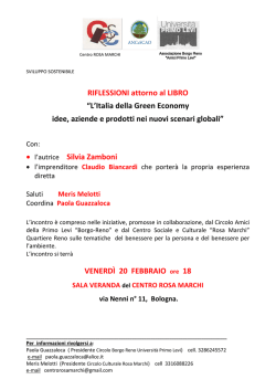 RIFLESSIONI attorno al LIBRO &ldquo;L`Italia della Green Economy idee