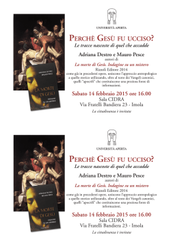 destro e pesce a Imola- Perch&eacute; Ges&ugrave; fu ucciso