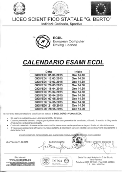 Calendario esami E.c.d.l.