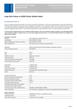 Termsheet (Final Terms) Vontobel Investment Banking MINI