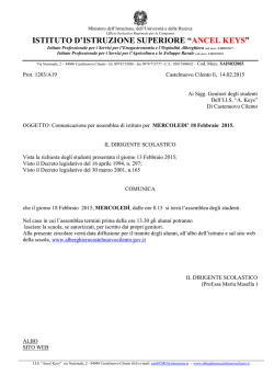 Allegato - Istituto d`Istruzione Superiore Ancel Keys di Castelnuovo