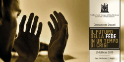 IL FUTURO DELLA FEDE IN UN TEMPO DI CRISI