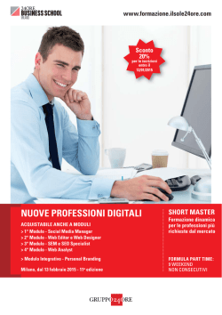 Scarica la Brochure - Il Sole 24 Ore Business School