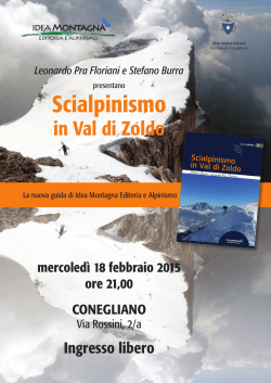 Locandina Scialpinismo Zoldo- Conegliano.indd